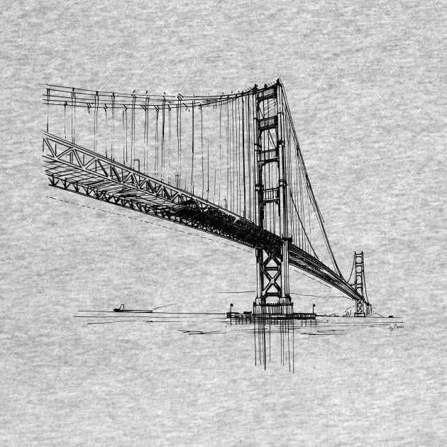 Golden Gate Bridge drawing by byBenci